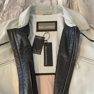 Bod & Christensen XXXL/3XL Grey Leather Burnish Jacket